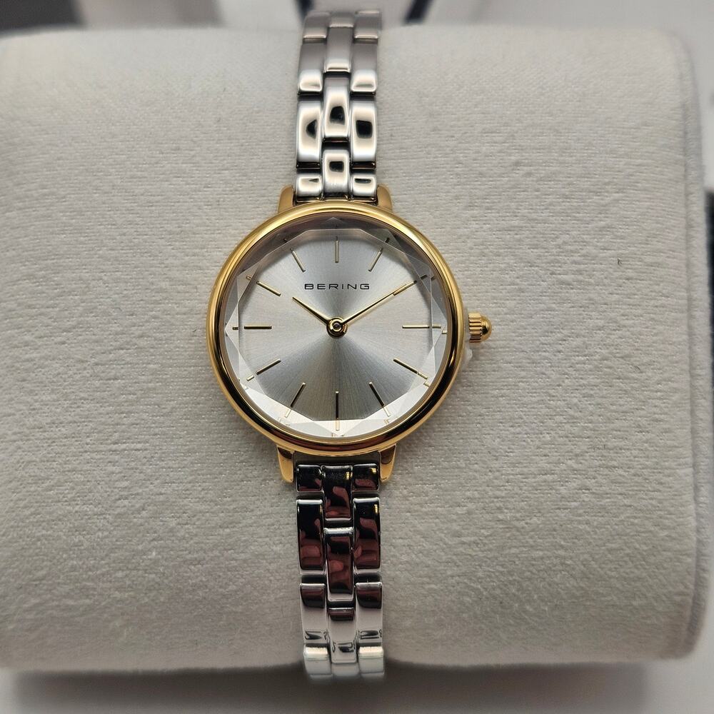 BERING TWO TONE STAINLESS STEEL LADIES QUARTZ WATCH 11024-710-C / NEW WITH TAGS